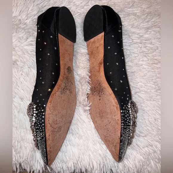 Badgley Mischika Black Embellished Flats - Picture 4 of 8